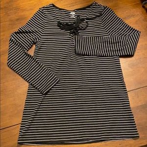 Women’s black & white striped top